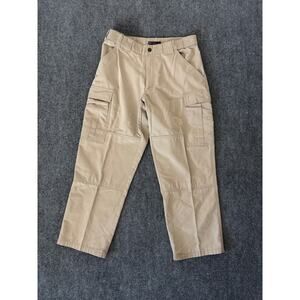5.11 Tactical Beige Tan Men's Cargo Pants- 31.5-.5" Waist- Inseam Short- EUC